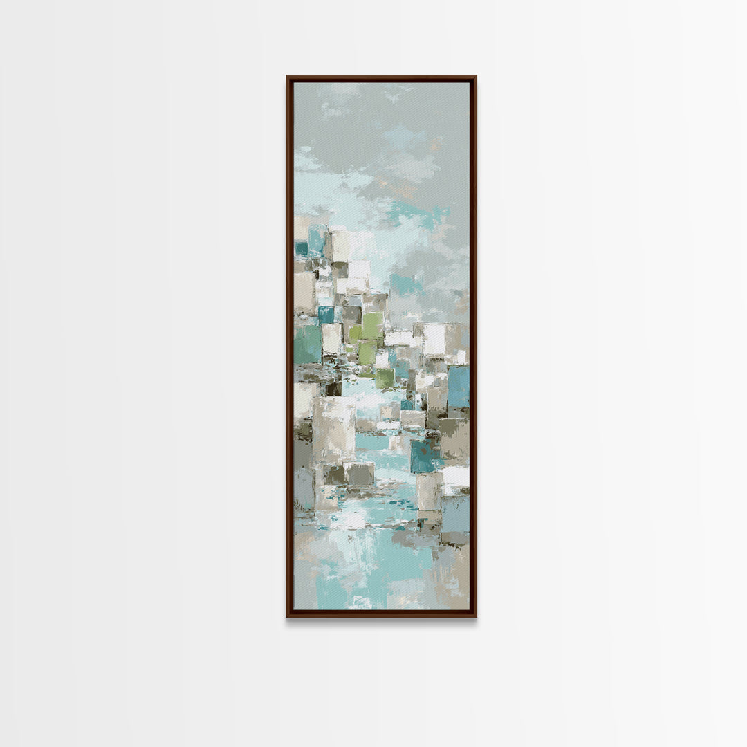 Clean Geometric Art Canvas Print, Dental Office Art, Luxury Decor, Office Decor, Abstract Art, Calm, Office Wall Art, DOA-1x3-68