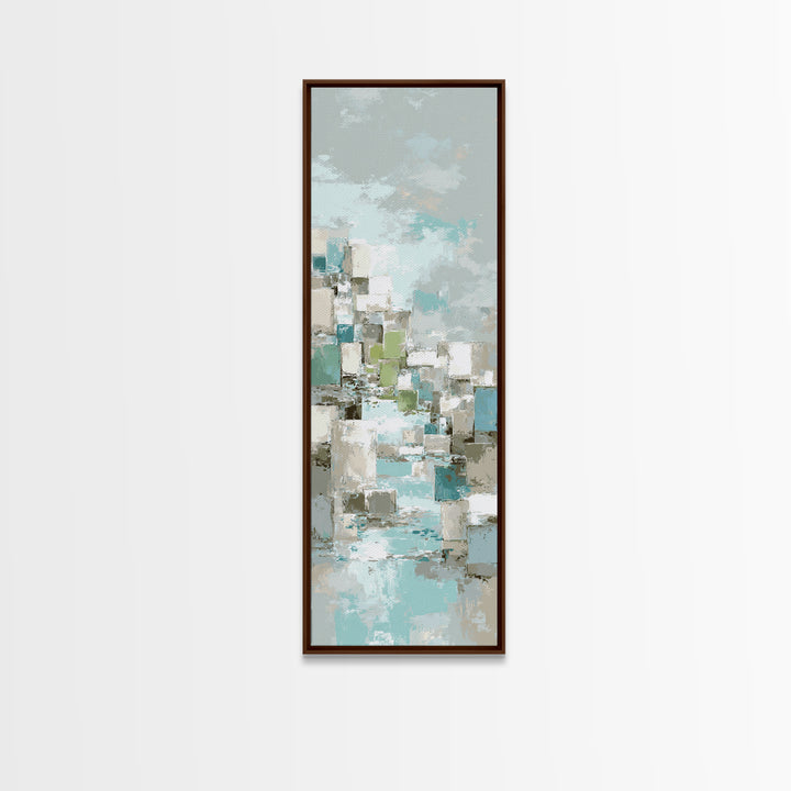 Clean Geometric Art Canvas Print, Dental Office Art, Luxury Decor, Office Decor, Abstract Art, Calm, Office Wall Art, DOA-1x3-68