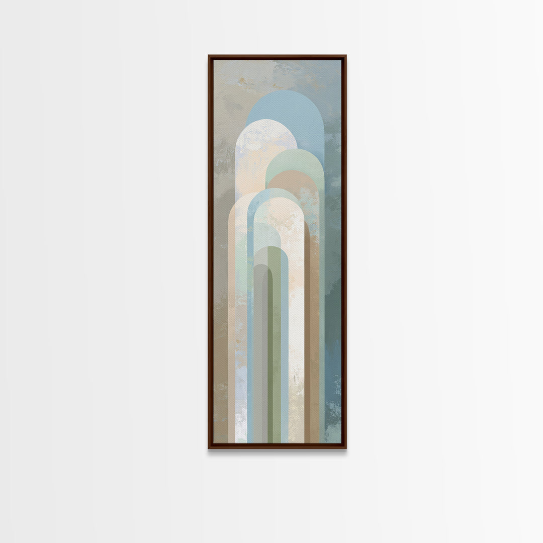 Light Scandinavian Abstract Arches Canvas Print, Dental Office Art, Science Art, Office Decor, Fine Art, Calm, Boho Decor, DOA-1x3-77