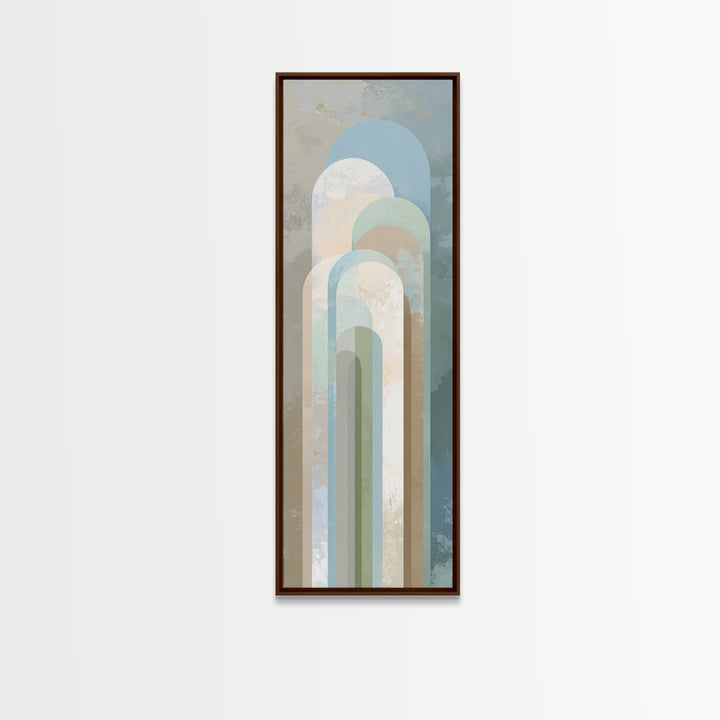Light Scandinavian Abstract Arches Canvas Print, Dental Office Art, Science Art, Office Decor, Fine Art, Calm, Boho Decor, DOA-1x3-77
