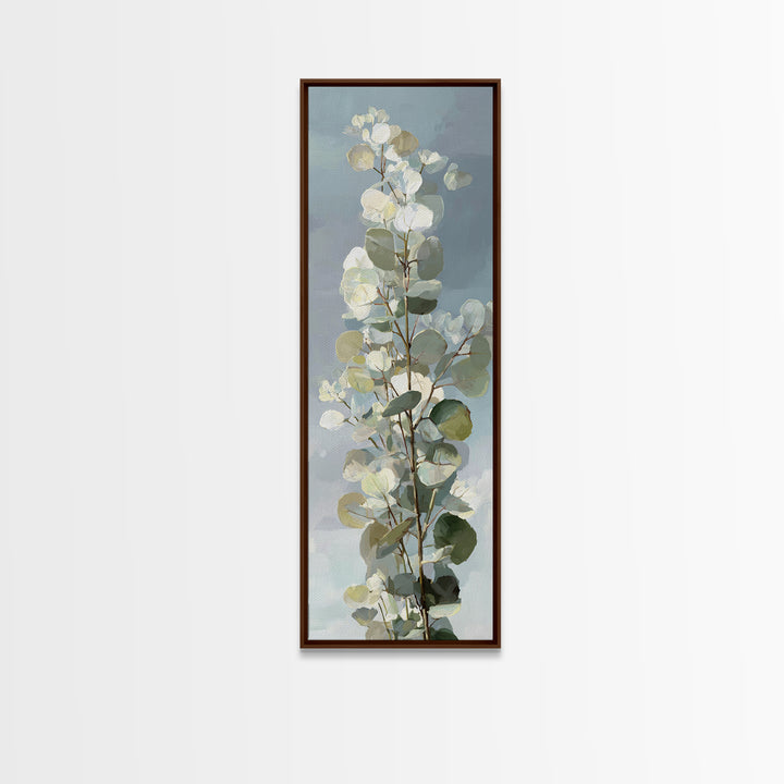Soft Botanical Eucalyptus Print for Clean Atmosphere Canvas Print, Dental Office Art, Printable Wall Art, Office Decor, Calm, DOA-1x3-87