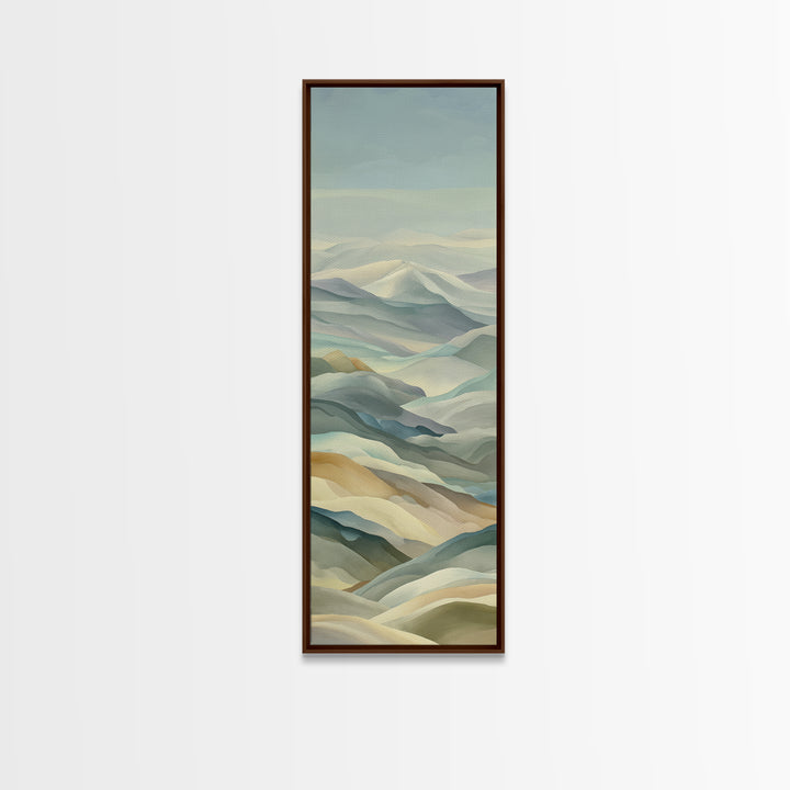 Gentle Mountain Landscape Canvas Print, Dental Office Art, Minimalist Decor, Office Decor, Fine Art, Calm, Motivational Poster, DOA-1x3-88