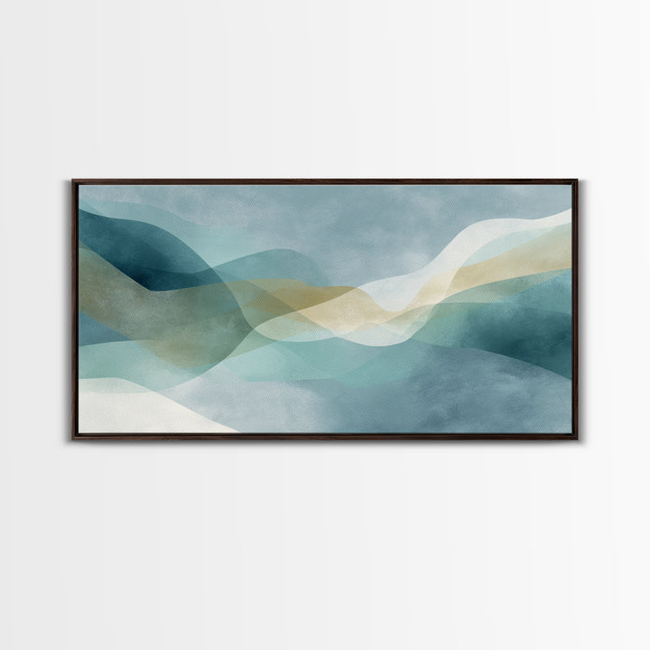 Minimal Smile Curve Abstract Framed Canvas Print, Dental Office Art, Neutral Decor, Office Decor, Fine Art, Calm, Wall Art, DOA-2x1-1