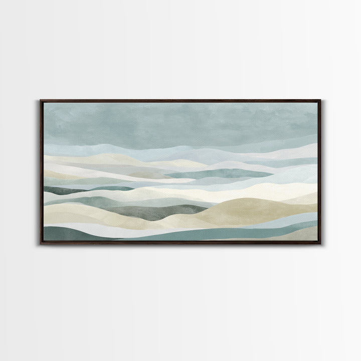 Clean Geometric Art Framed Canvas Print, Dental Office Art, Dental Assistant, Office Decor, Fine Art, Calm, Gallery Decor, DOA-2x1-100