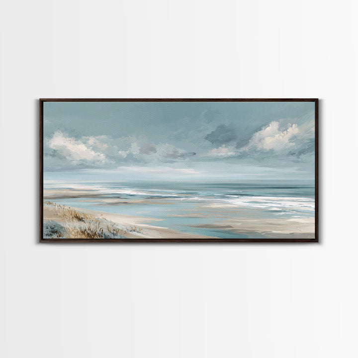 Quiet Coastal Dunes Framed Canvas Print, Dental Office Art, Dentist Art, Office Decor, Fine Art, Calm, Luxury Decor, Art Print, DOA-2x1-18