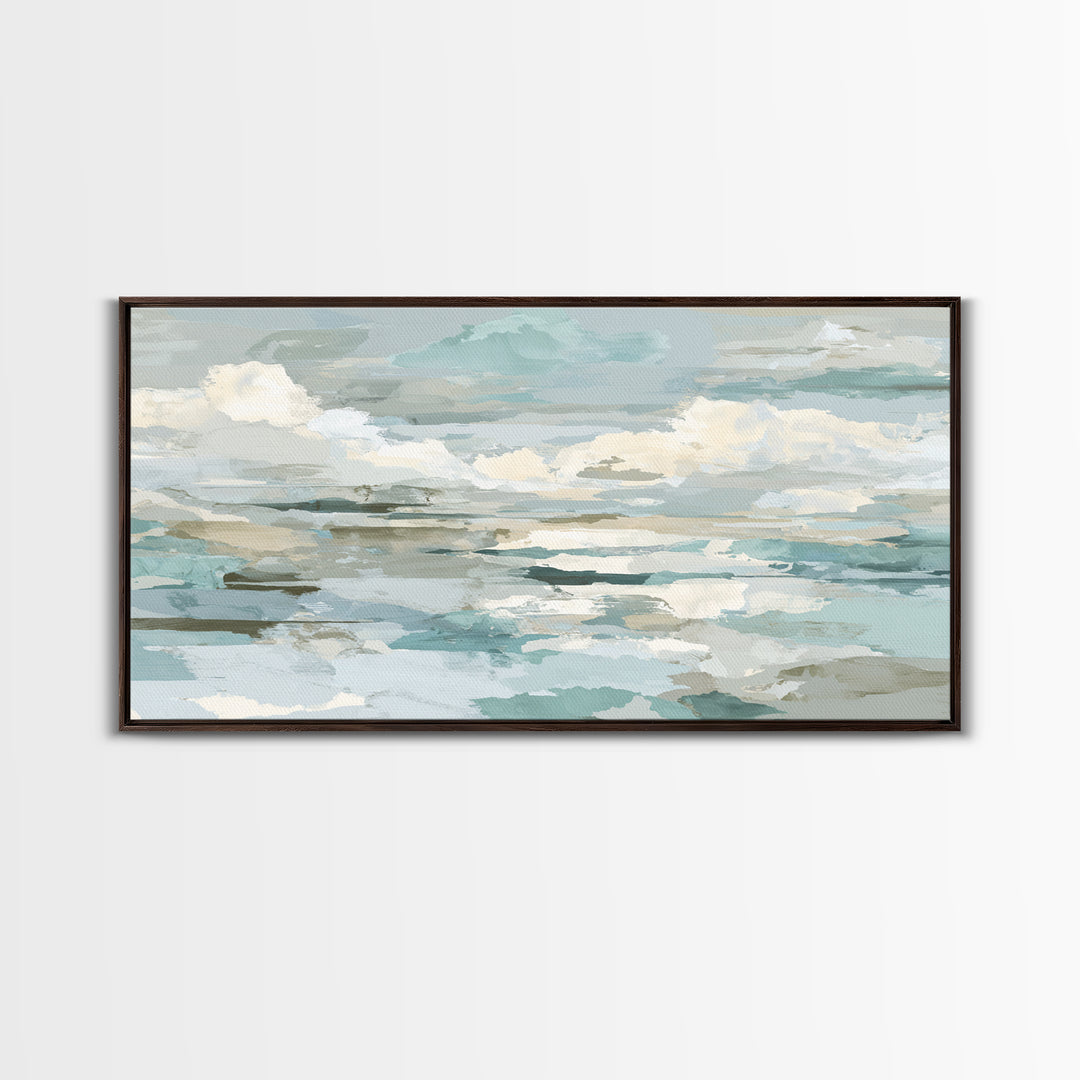 Clean Geometric Art Framed Canvas Print, Dental Office Art, Office Decor, Abstract Art, Calm, Room Decor Aesthetic, DOA-2x1-28