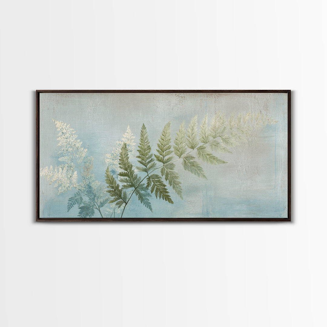 Botanical Fern Study Canvas Print, Dental Office Art, Minimalist Decor, Office Decor, Fine Art, Calm, Motivational Poster, DOA-2x1-39