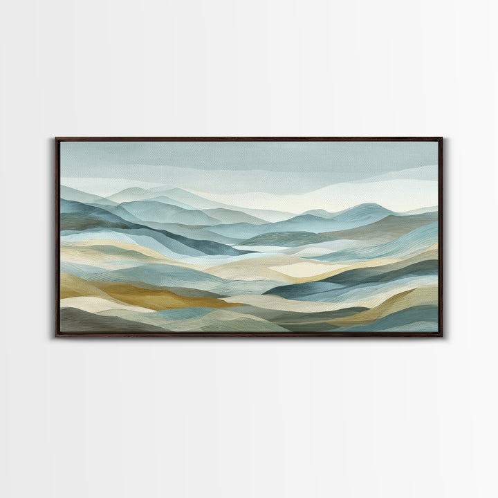 Clean Geometric Art Canvas Print, Dental Office Art, Statement Artwork, Office Decor, Fine Art, Calm, Printable Wall Art, DOA-2x1-4