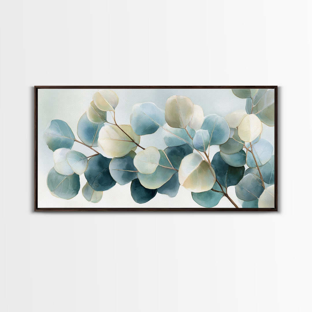 Soft Botanical Eucalyptus Print for Clean Atmosphere Canvas Print, Dental Office Art, Office Wall Art, Office Decor, Calm, DOA-2x1-47