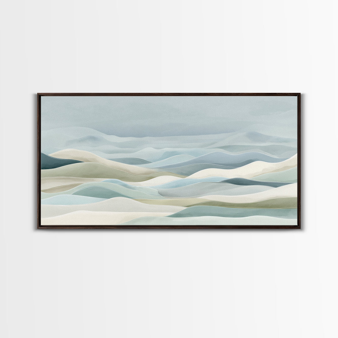 Clean Geometric Art Canvas Print, Dental Office Art, Decor, Office Decor, Abstract Art, Calm, Digital Artwork, Dental Hygiene, DOA-2x1-52