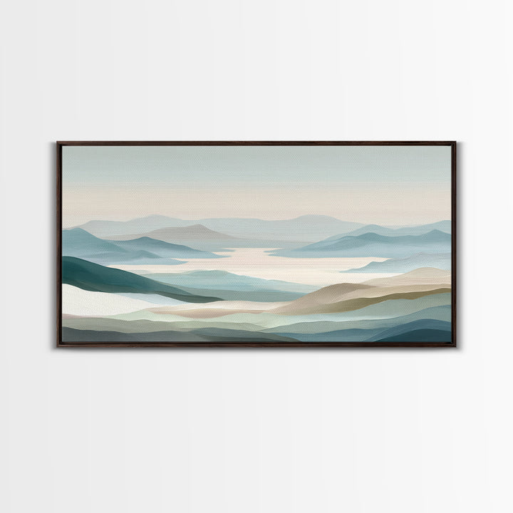 Soft Gradient Sunrise Canvas Print, Dental Office Art, Digital Print, Office Decor, Fine Art, Calm, Medical Office Decor, DOA-2x1-64