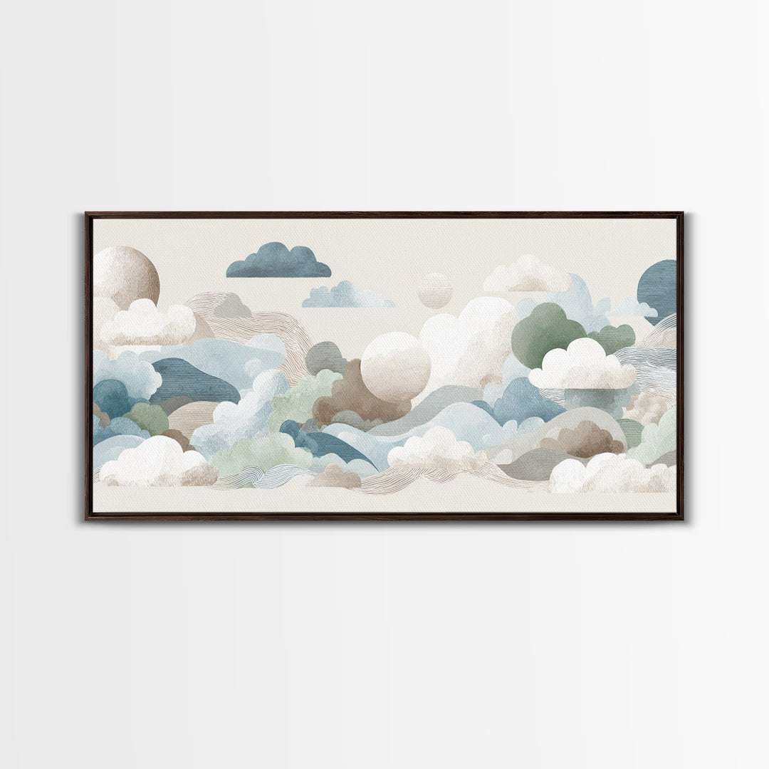 Playful Tooth Shaped Character Canvas Print, Dental Office Art, Art Print, Office Decor, Abstract Art, Calm, Unique Wall Art, DOA-2x1-74