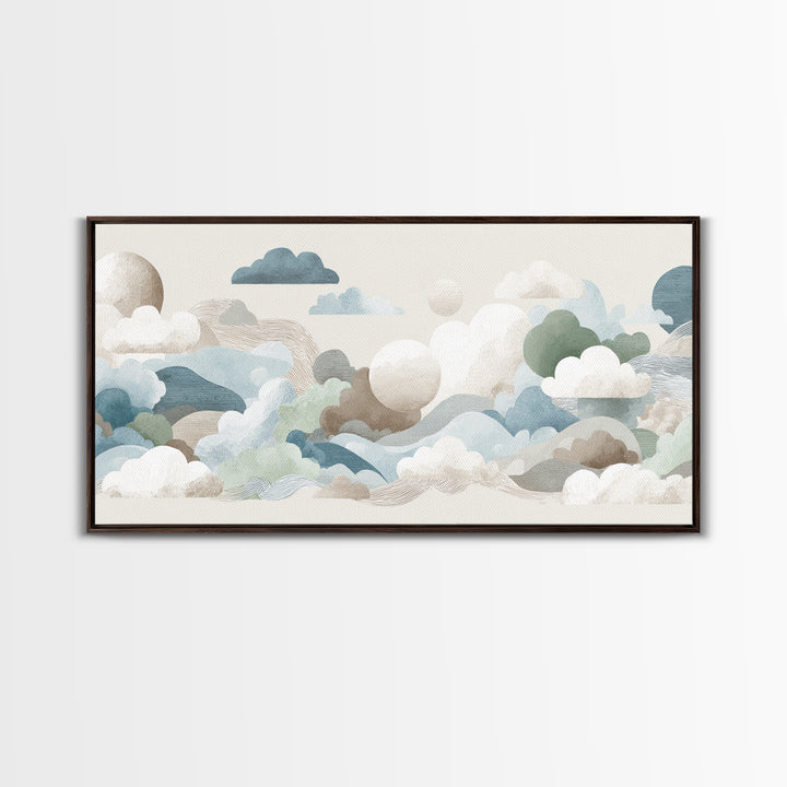 Playful Tooth Shaped Character Canvas Print, Dental Office Art, Art Print, Office Decor, Abstract Art, Calm, Unique Wall Art, DOA-2x1-74