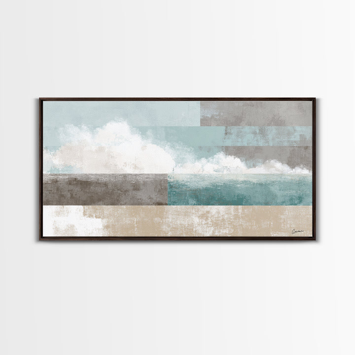Clean Geometric Art Canvas Print, Dental Office Art, Dental Art, Office Decor, Fine Art, Calm, Dental Gift, Dentist Art, DOA-2x1-76