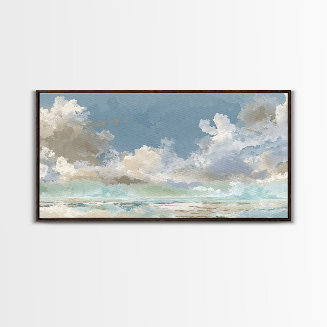 Peaceful Clouds over Open Meadow Canvas Print, Dental Office Art, Art Print, Office Decor, Fine Art, Calm, Unique Wall Art, DOA-2x1-77