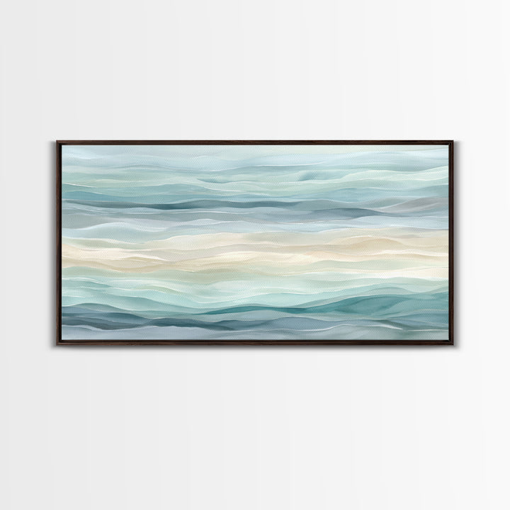 Abstract Water Ripple Pattern Framed Canvas Print, Dental Office Art, Room Decor, Office Decor, Abstract Art, Calm, DOA-2x1-81