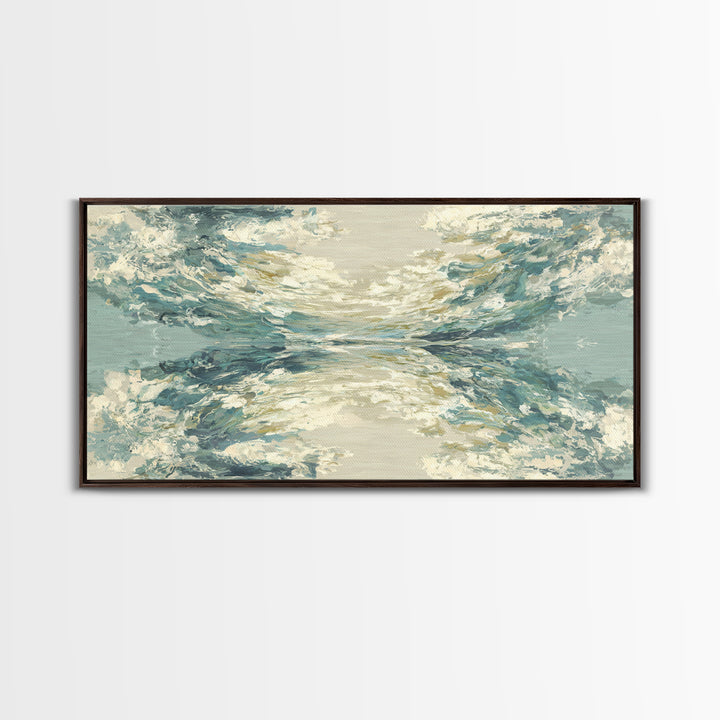 Abstract Water Ripple Pattern Framed Canvas Print, Dental Office Art, Medical Office Art, Office Decor, Abstract Art, Calm, DOA-2x1-9