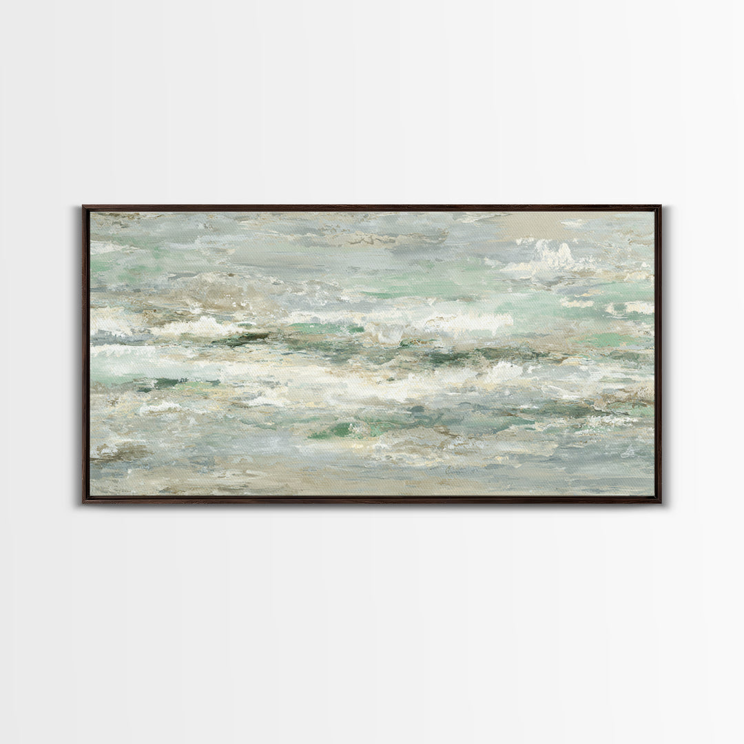 Clean Marble Texture Framed Canvas Print, Dental Office Art, Dental Wall Art, Office Decor, Oil Painting, Calm, DOA-2x1-92