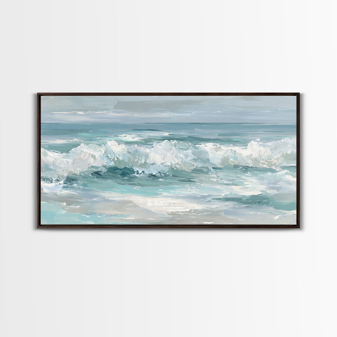 Calming Abstract Ocean Waves Canvas Print, Dental Office Art, Minimalist Decor, Office Decor, Calm, Motivational Poster, DOA-2x1-93