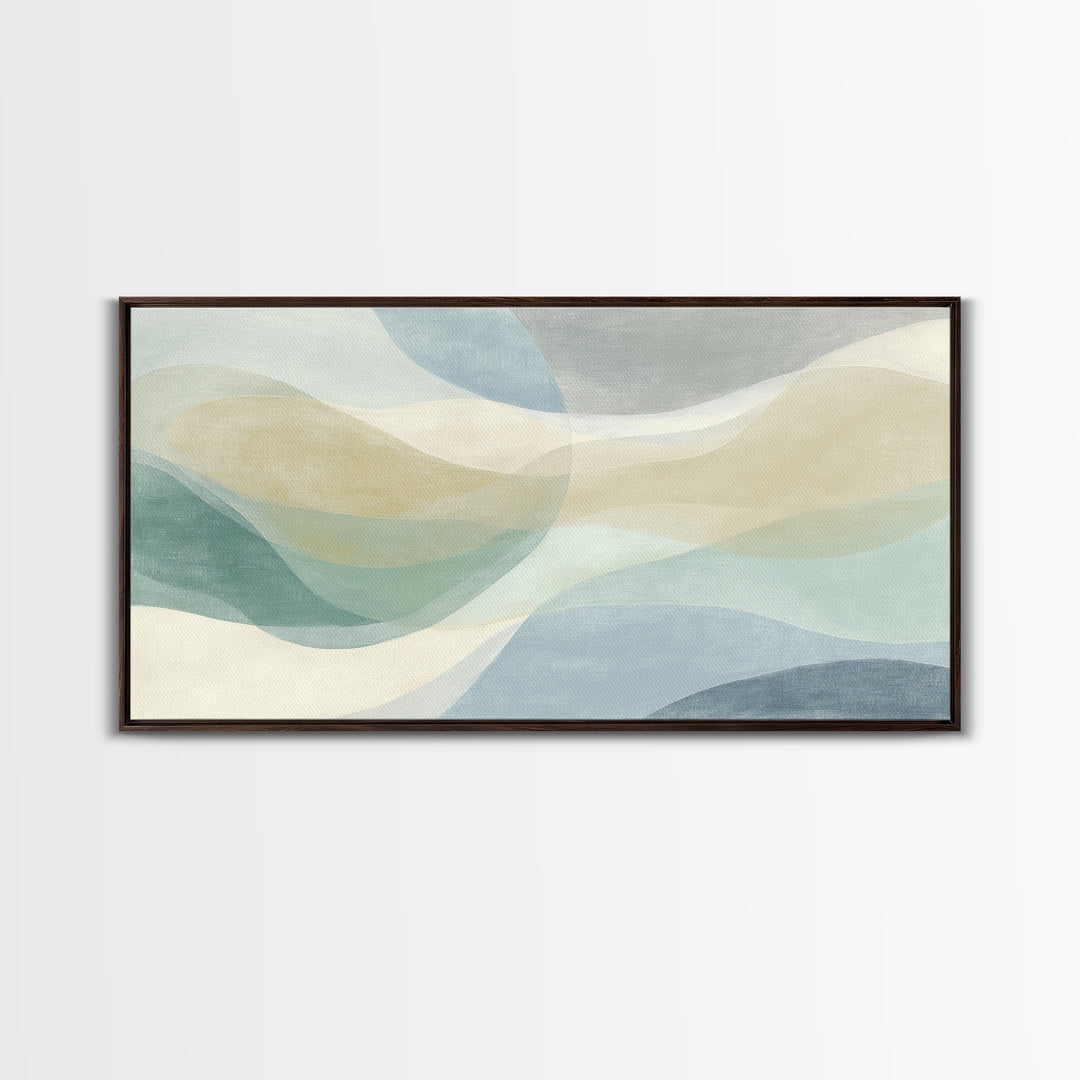 Minimal Smile Curve Abstract Framed Canvas Print, Dental Office Art, Contemporary Art, Office Decor, Abstract Art, Calm, DOA-2x1-97
