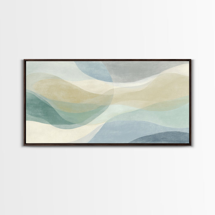 Minimal Smile Curve Abstract Framed Canvas Print, Dental Office Art, Contemporary Art, Office Decor, Abstract Art, Calm, DOA-2x1-97