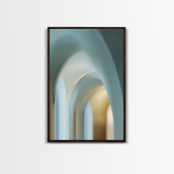 Light Scandinavian Abstract Arches Framed Canvas Print, Dental Office Art, Home Decor, Office Decor, Fine Art, Calm, DOA-2x3-1