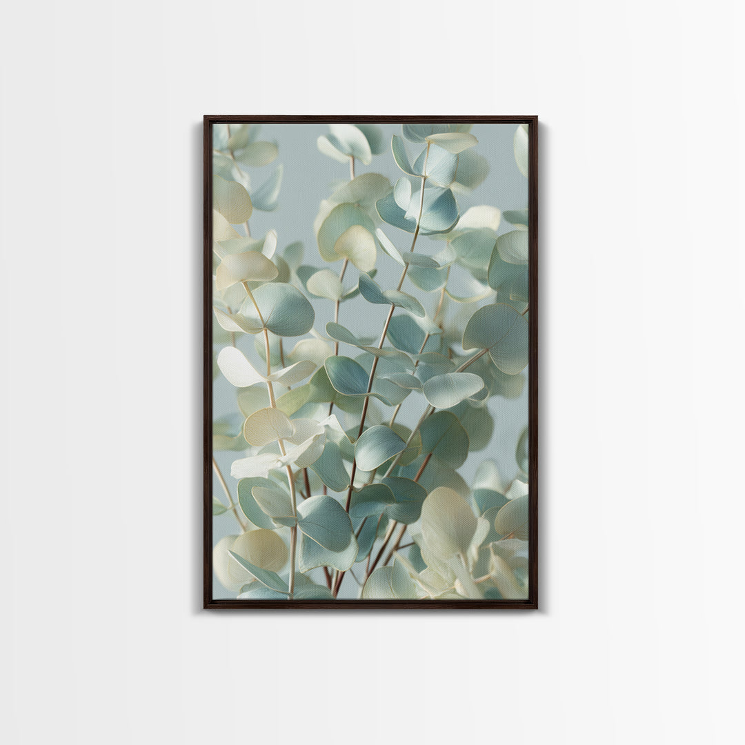 Soft Botanical Eucalyptus Print for Clean Atmosphere Canvas Print, Dental Office Art, Room Decor Aesthetic, Office Decor, Calm, DOA-2x3-11