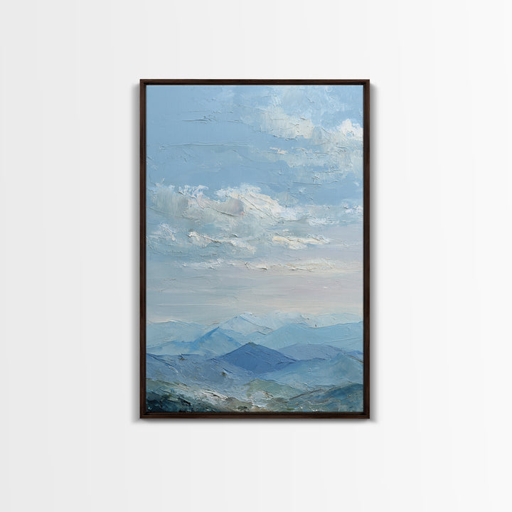 Gentle Mountain Landscape Framed Canvas Print, Dental Office Art, Dentist Art, Office Decor, Fine Art, Calm, Luxury Decor, DOA-2x3-12
