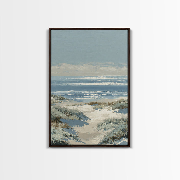Quiet Coastal Dunes Framed Canvas Print, Dental Office Art, Dentist Art, Office Decor, Fine Art, Calm, Luxury Decor, Art Print, DOA-2x3-30