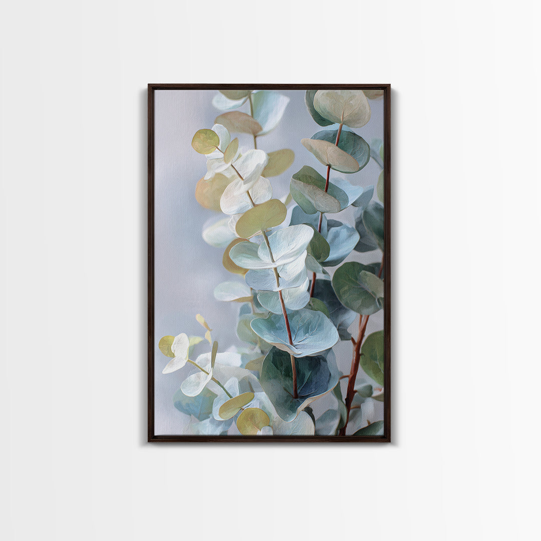 Soft Botanical Eucalyptus Print for Clean Atmosphere Canvas Print, Dental Office Art, Dental Decor, Office Decor, DOA-2x3-35