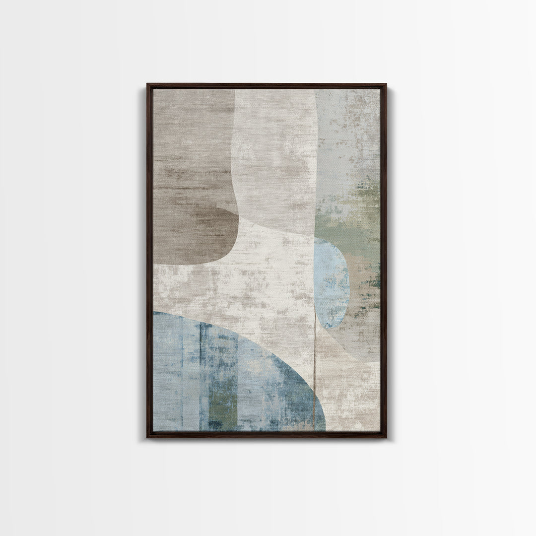 Minimal Smile Curve Abstract Framed Canvas Print, Dental Office Art, Neutral Decor, Office Decor, Abstract Art, Calm, DOA-2x3-37