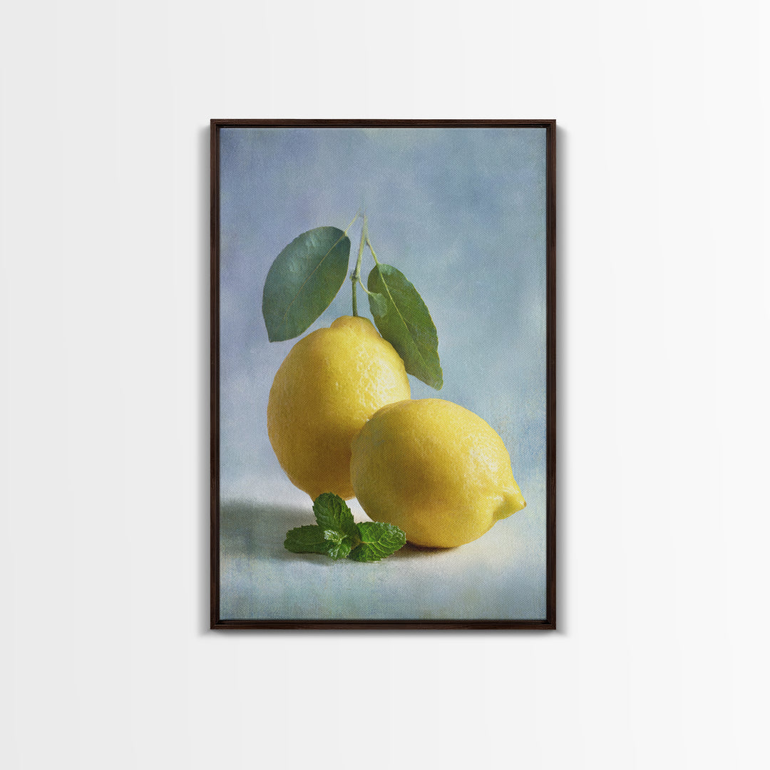 Fresh Citrus and Mint Still Life Canvas Print, Dental Office Art, Printable Digital, Office Decor, Calm, Neutral Decor, DOA-2x3-39