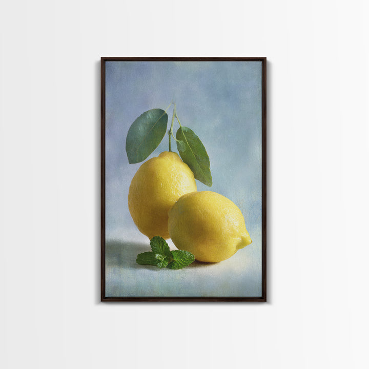 Fresh Citrus and Mint Still Life Canvas Print, Dental Office Art, Printable Digital, Office Decor, Calm, Neutral Decor, DOA-2x3-39
