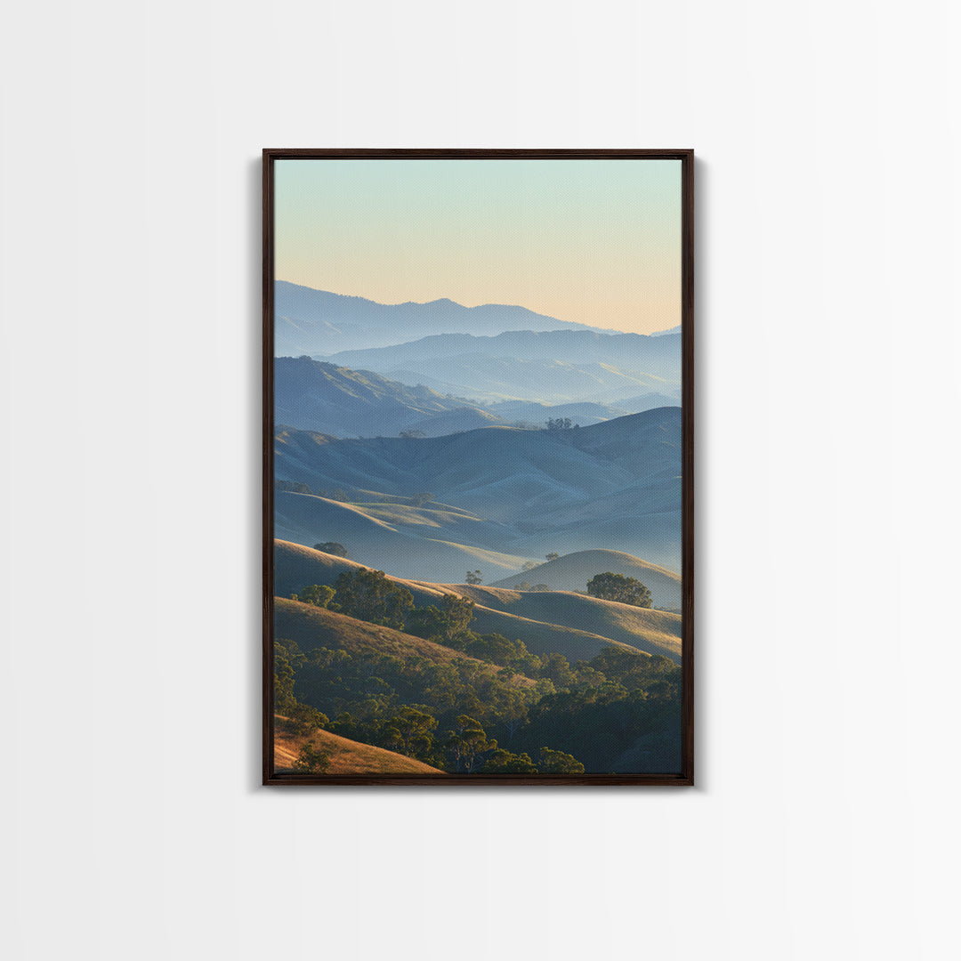 Soft Gradient Sunrise Framed Canvas Print, Dental Office Art, Dental Assistant, Office Decor, Fine Art, Calm, Gallery Decor, DOA-2x3-4
