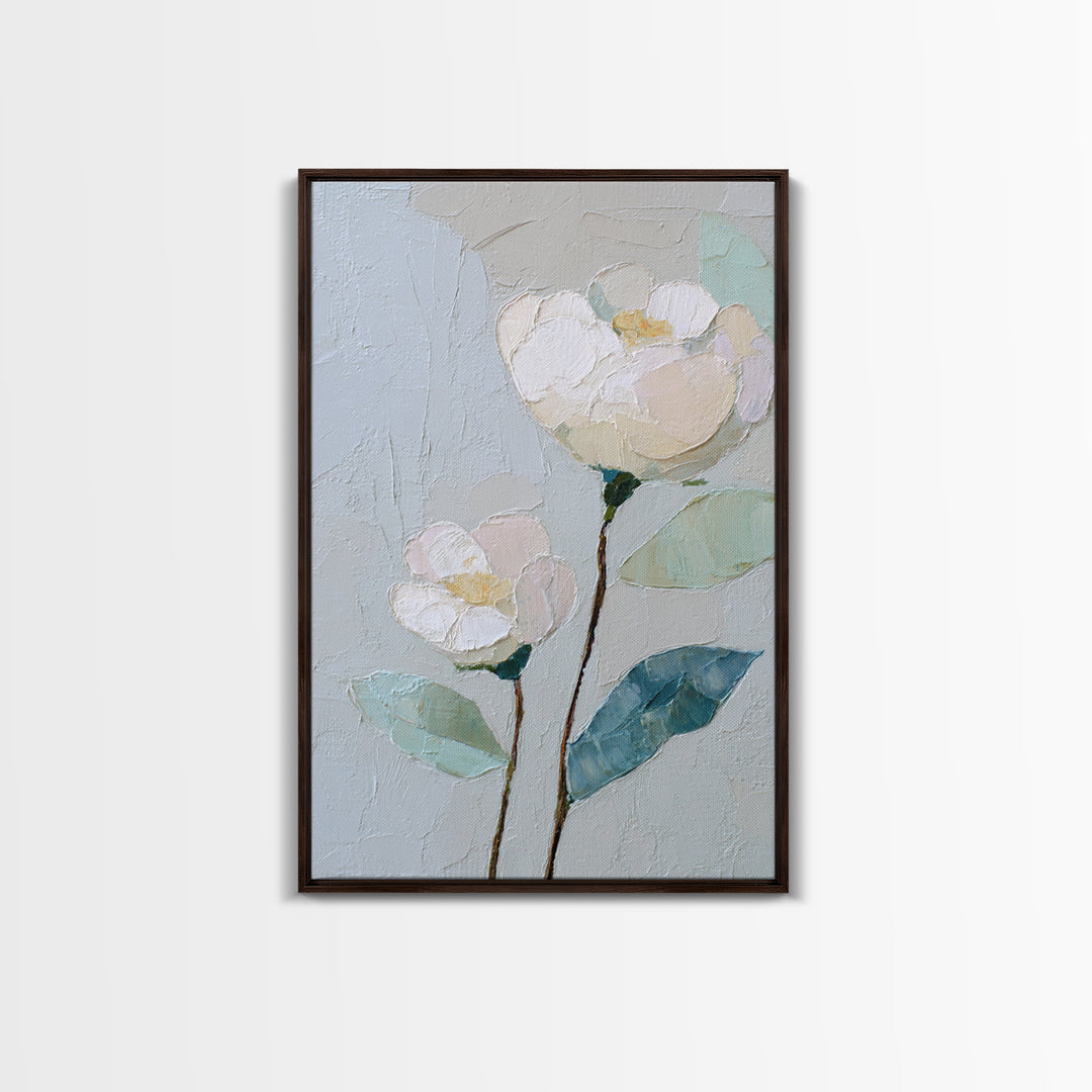 Sterile Modern Floral Painting Framed Canvas Print, Dental Office Art, Tooth Art, Office Decor, Fine Art, Calm, Modern Decor, DOA-2x3-43