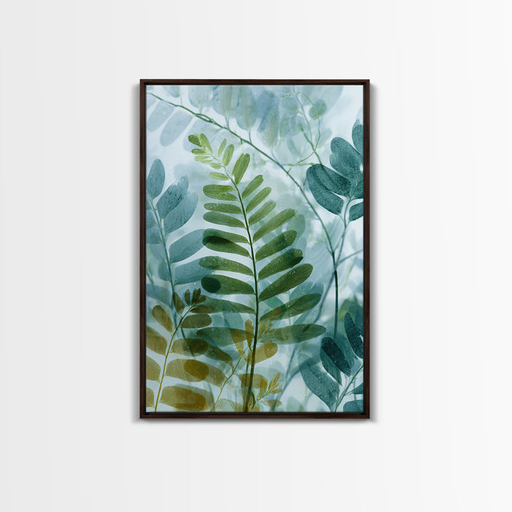 Botanical Fern Study Framed Canvas Print, Dental Office Art, Medical Decor, Office Decor, Fine Art, Calm, Home Decor, DOA-2x3-51