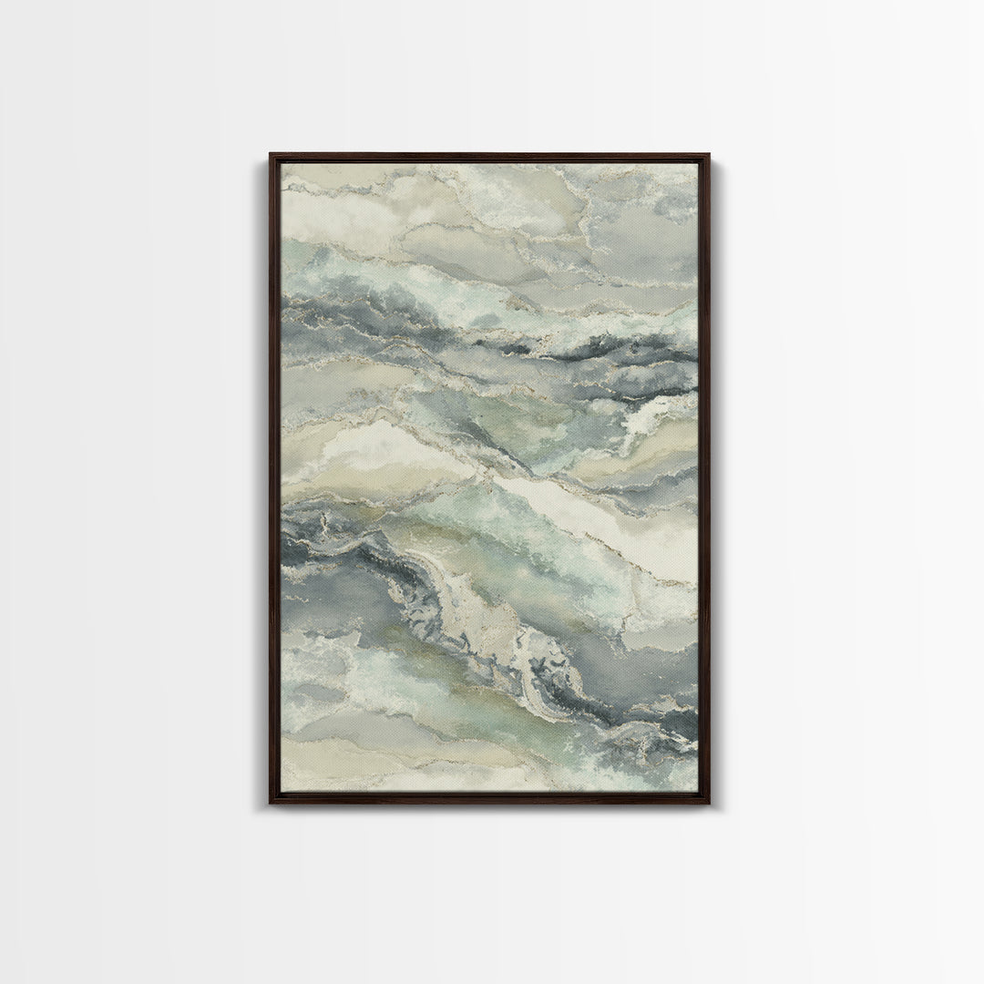 Clean Marble Texture Framed Canvas Print, Dental Office Art, Digital Artwork, Office Decor, Abstract Art, Calm, Dentist Art, DOA-2x3-56