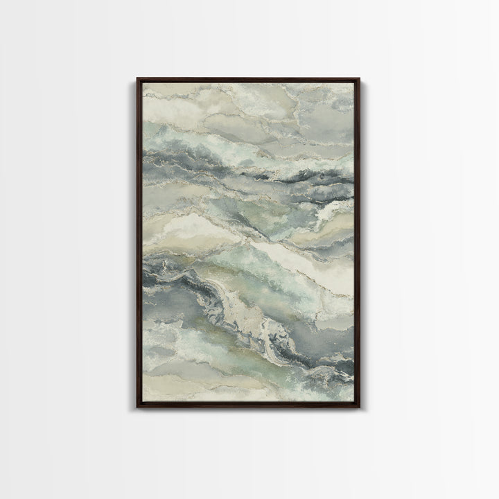 Clean Marble Texture Framed Canvas Print, Dental Office Art, Digital Artwork, Office Decor, Abstract Art, Calm, Dentist Art, DOA-2x3-56