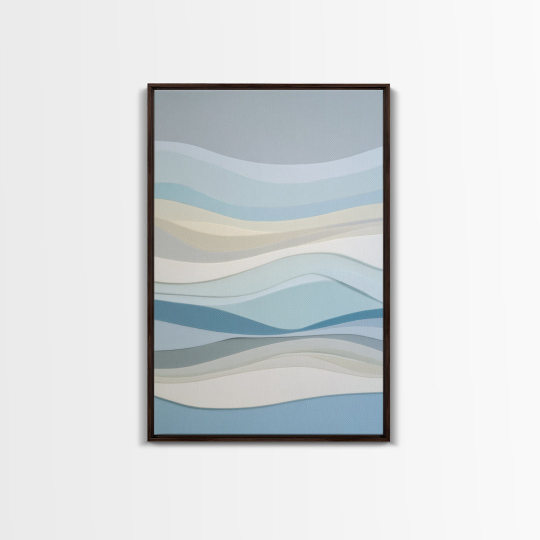 Calming Abstract Ocean Waves Canvas Print, Dental Office Art, Minimalist Decor, Office Decor, Calm, Motivational Poster, DOA-2x3-57