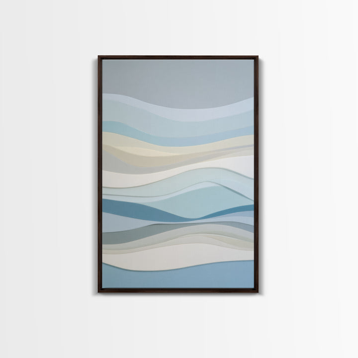 Calming Abstract Ocean Waves Canvas Print, Dental Office Art, Minimalist Decor, Office Decor, Calm, Motivational Poster, DOA-2x3-57