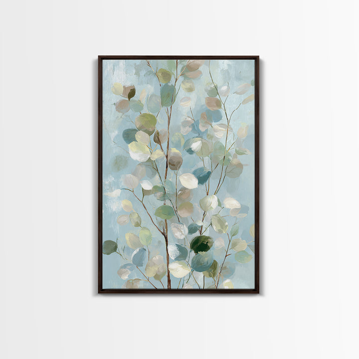 Soft Botanical Eucalyptus Print for Clean Atmosphere Canvas Print, Dental Office Art, Dental Gift, Office Decor, Calm, DOA-2x3-59