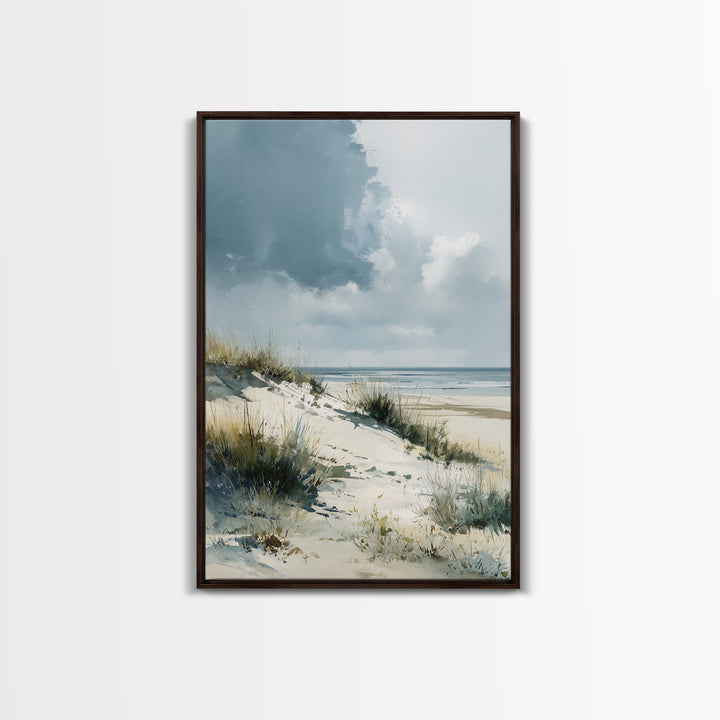 Quiet Coastal Dunes Framed Canvas Print, Dental Office Art, Dentist Art, Office Decor, Fine Art, Calm, Luxury Decor, Art Print, DOA-2x3-6