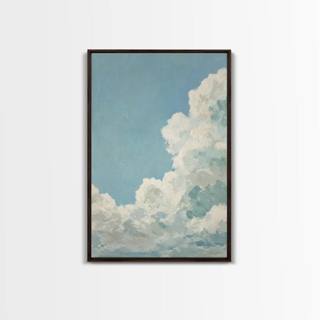 Peaceful Clouds over Open Meadow Canvas Print, Dental Office Art, Art Print, Office Decor, Oil Painting, Calm, Unique Wall Art, DOA-2x3-65