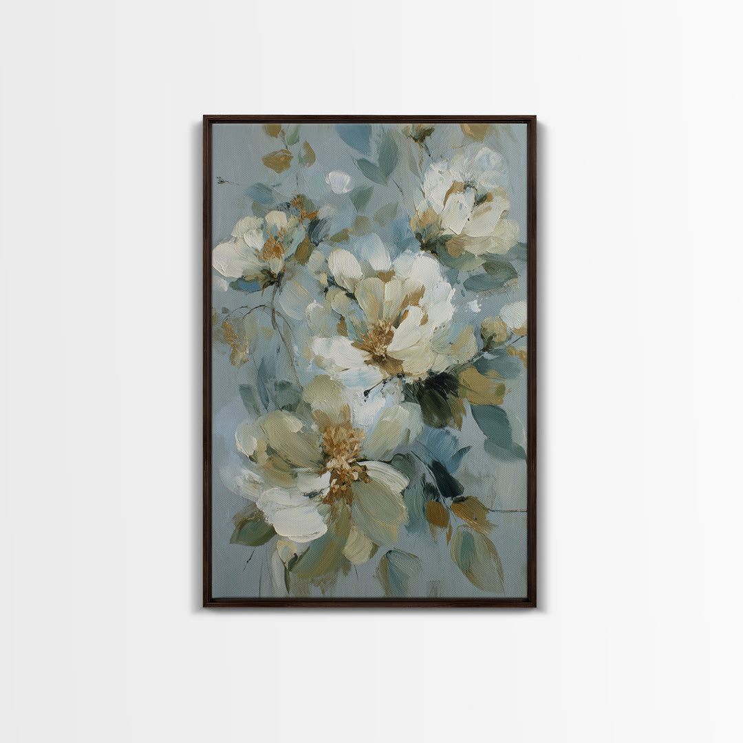 Sterile Modern Floral Painting Canvas Print, Dental Office Art, Office Decor, Fine Art, Calm, Art Print, Room Decor, DOA-2x3-67