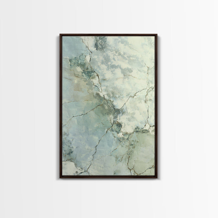 Clean Marble Texture Framed Canvas Print, Dental Office Art, Dental Gift, Office Decor, Watercolor Art, Calm, DOA-2x3-80