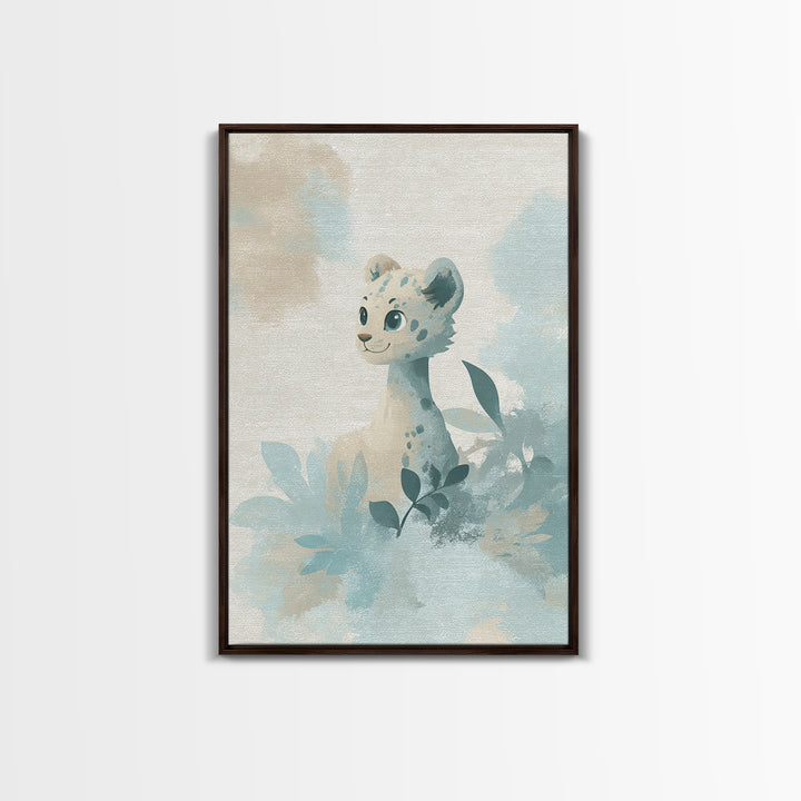 Cheerful Animal Dentist Themed Character Without Text Canvas Print, Dental Office Art, Luxury Decor, Office Decor, Calm, DOA-2x3-82