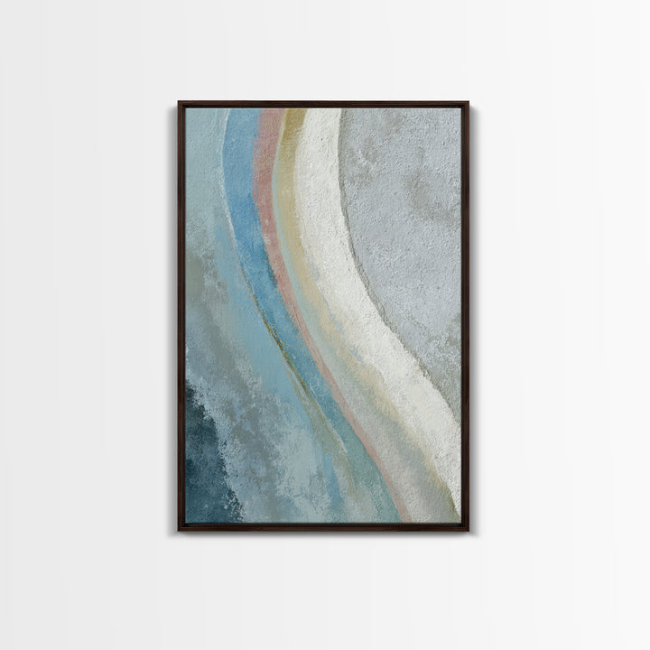 Minimal Smile Curve Abstract Framed Canvas Print, Dental Office Art, Contemporary Art, Office Decor, Calm, Dental Wall Art, DOA-2x3-85