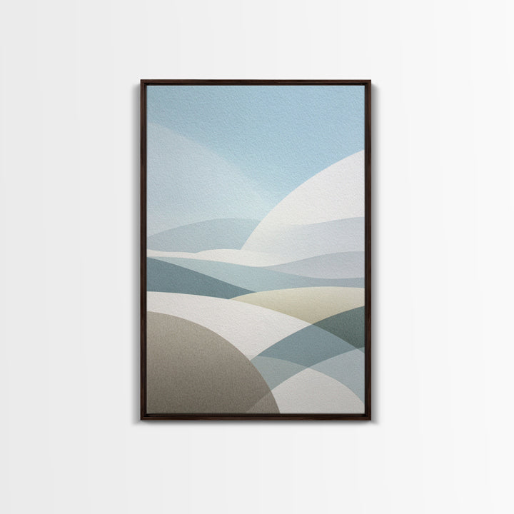 Clean Geometric Art Framed Canvas Print, Dental Office Art, Neutral Decor, Office Decor, Fine Art, Calm, Wall Art, Poster, DOA-2x3-88