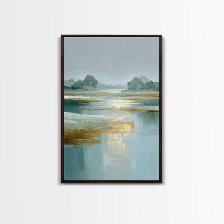 Sunlit Lake with Calming Reflections Canvas Print, Dental Office Art, Art Print, Office Decor, Fine Art, Calm, Unique Wall Art, DOA-2x3-95