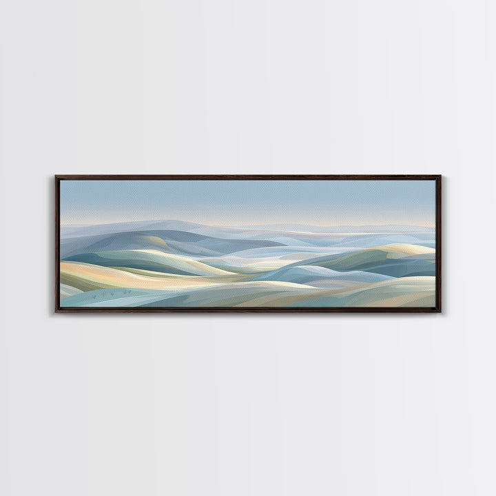 Soft Gradient Sunrise Framed Canvas Print, Dental Office Art, Tooth Art, Office Decor, Calm, Modern Decor, Fine Art Print, DOA-3x1-12